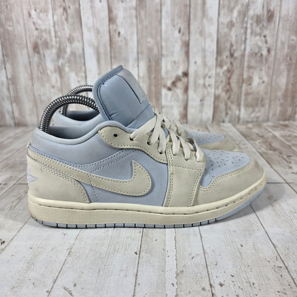 Jordan 1 Low Blue Grey Sail Womens Sneakers IB4003-407 Size 7
